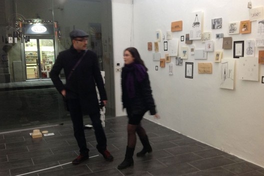 “Architettura del Disegno”, Galleria Srisa, desenho-instalação “Cornucópia”, sala 3, Florença, 2013. <br />Foto Zeuler Lima 