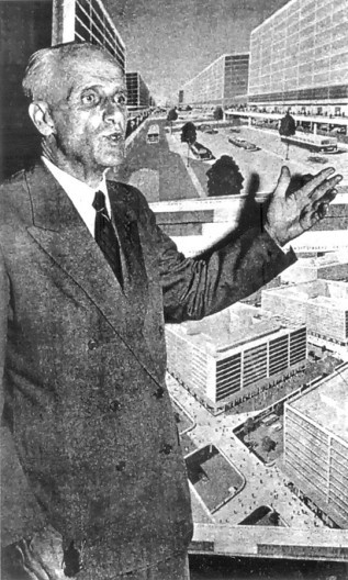 Mattos Pimenta defende seu projeto para Brasília na década de 1920<br />Foto divulgação  [<i>Projetos para Brasília 1927-1957</i>, de Jeferson Tavares]