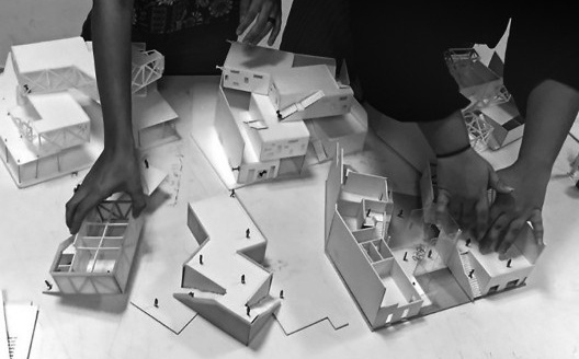 Projeto, maquetes, alunos I. Simões e J. Pereira, segundo 2016<br />Foto divulgação  [Acervo dos autores]