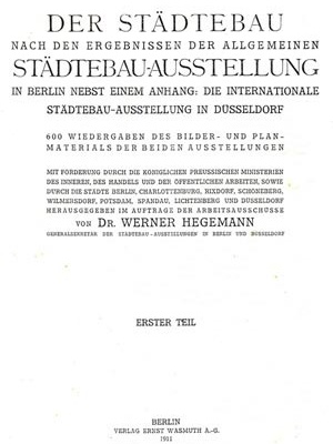 Catálogo da Exposição de Berlim e Dusseldorf, de 1910/ 1911 [HEGEMANN, 1911]