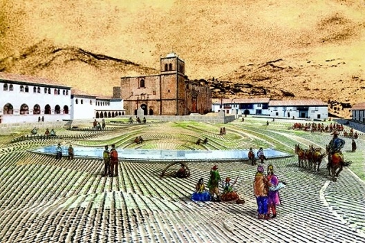  Vista da praça San Francisco de Asis, com humanização feita por Éolo sobre impressão de modelo computadorizado