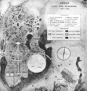 Planta do Setor Central, Goiânia, 1938