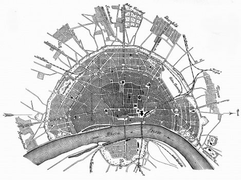 Plano de Stübben para Colônia, 1880 [STÜBBEN, 1890]