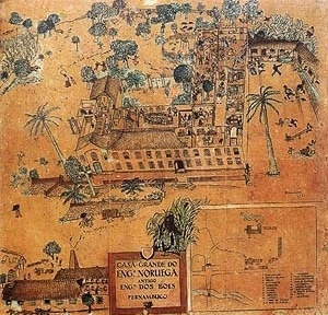 Cícero Dias, "Casa Grande do Engenho Noruega, antigo engenho dos bois", pintura, 1933  [Acervo Fundação Gilberto Freyre]