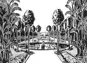 Roberto Burle Marx, "Jardim da Casa Forte", perspectiva axial, Recife,1935 [Acervo Escritório Burle Marx]
