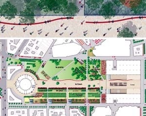 Concurso para reurbanização de Le Halles, Paris. Projeto de SEURA / David Mangin 
