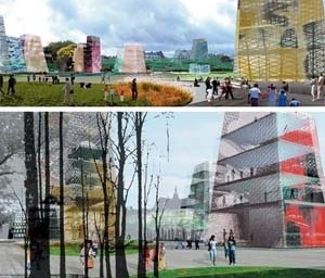 Concurso para reurbanização de Le Halles, Paris. Projeto de OMA / Rem Koolhaas [Projet Les Halles]