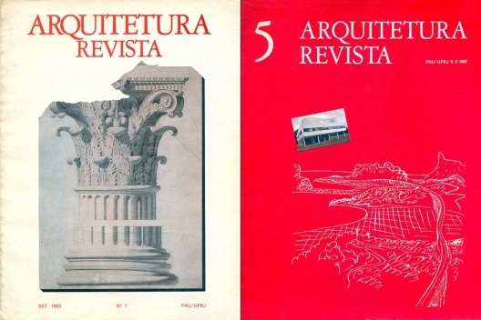 Capas dos números 1 e 5 da revista “Arquitetura Revista”, criada e editada por Jorge Czajkowski de 1983 a 1990<br />Foto divulgação  [CAU SMU PCRJ]