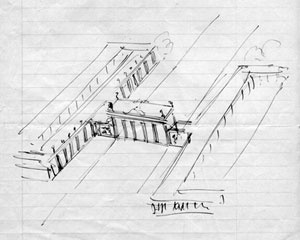 Croquis de Ernesto Estrada realizado durante su estadía en Tucumán en 1944 [Colección familia Estrada]
