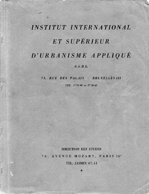 Folleto del Instituto Superior de Urbanismo de París realizado bajo la conducción de Gastón Bardet [Colección CEDODAL]