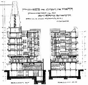 Corte, projeto do arquiteto Gianotti, ano 1914
