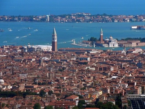Vista aérea de Veneza<br />Foto Oliver-Bonjoch  [Wikimedia Commons]