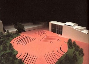 Teatro-Estádio, maquete de acordo com o projeto de João Batista Martinez Corrêa [Programa da peça Os Sertões: A terra]