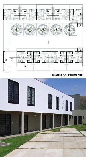Barcelona (acima) e Ipê (abaixo), Sete Lagoas MG. Arquitetos Carlos Alberto Maciel<br />Planta e foto Carlos Alberto Maciel 