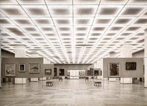 Pinacoteca da primeira sede do Masp, na Rua 7 de Abril