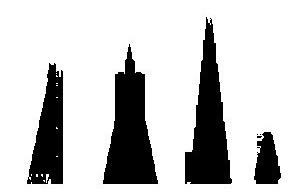 Perfis dos edifícios 122 Leadenhall St., Transamerica, London Bridge e FIESP