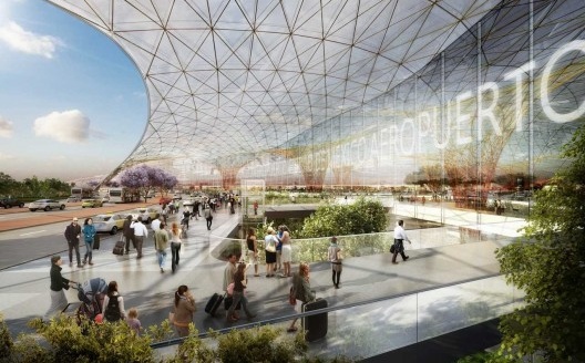 Foster and Partners Architects, Aeropuerto internacional de la Ciudad de Mexico, 2014. Maqueta digital<br />Imagen divulgación  [fosterandpartners.com]