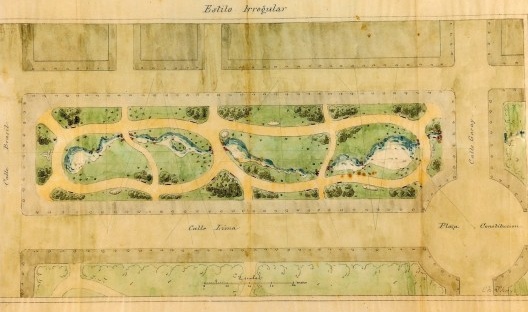 Projeto paisagístico elaborado por Charles Thays para o concurso de diretor de passeios de Buenos Aires, 1891 [Belle Époque dos Jardins]