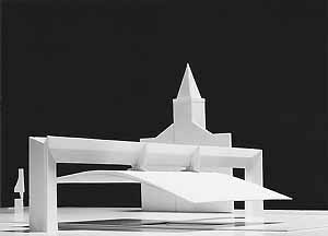 Imagem 09 – Foto da maquete da marquise de cobertura do acesso