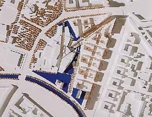 Desenho urbano de Potsdamer Platz, Berlim. Arquiteto Renzo Piano