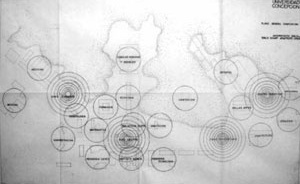 Fig. 4 - Plano de Zoneamento 1957. Fundo Arquivo de Originais. Centro de Informação e Documentação Sergio Larraín García-Moreno [Facultad de Arquitectura, Diseño y Estudios Urbanos. Pontificia Universidad Católica de Ch]