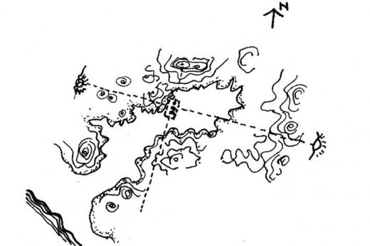 Croqui explicativo, ilustração do livro. Desenho de Marta Romero