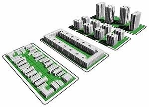 Figura 6. Modelos tridimensionais com simulação da exata posição solar do dia 15 de setembro, às 10h da manhã em Porto Alegre