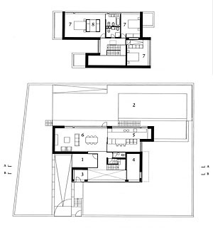 Planta dos pisos 2 e 1 [Opúsculo, nº5, Dafne, Porto, 2007]