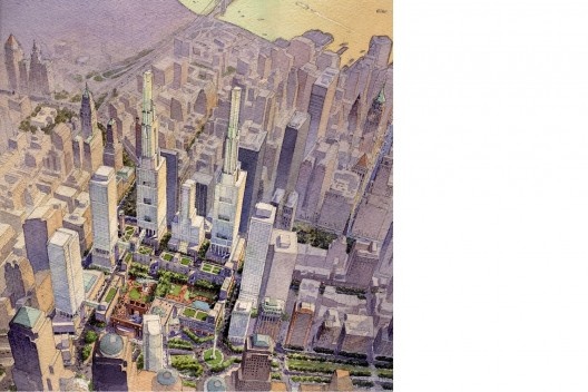 Concurso para reconstrução do local do World Trade Center, Peterson/Littenberg Architecture and Urban Design [Lower Manhattan Development Corporation]
