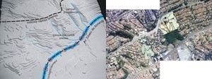 Recuperando o caminho das águas. Modelo tridimensional da região do parque e mapa da àrea