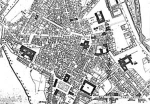 Planta do centro da cidade de São Paulo, 1881 [Levantamento realizado pela Companhia Cantareira de Esgôtos, Henry B.Joyner]