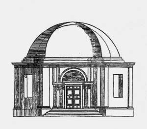6. Elevação de templo hexagonal preconizada por Serlio [5º Livro de Serlio]