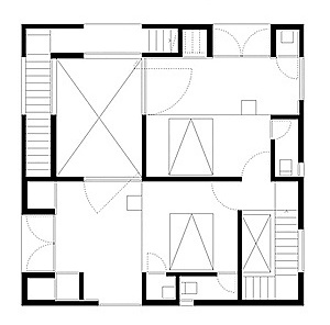 Casa Poli, planta, 2005. Arquiteto Pezo von Ellrichshausen