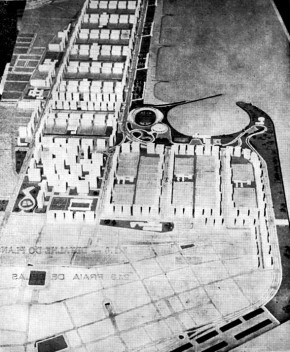 Projeto para a Praia de Belas, Bairro de 200 mil habitantes, Plano Diretor de Porto Alegre, 1959 [Plano Diretor de Porto Alegre, Lei n. 2330 de 1961. Prefeitura Municipal de Porto Alegre, ]