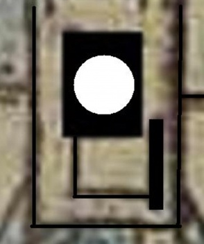Imagem 5. Fragmento do desenho da ideia de Lúcio Costa para o plano-piloto, representando o edifício dos plenários e o edifício anexo [COSTA, Lúcio. Registro de uma vivência]