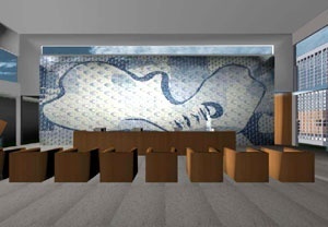 Carira e Itaporanga d´Ajuda. Painel de azulejos localizado nos saguões dos três edifícios. Imagem ilustrativa. Obra de arte de Cândido Portinari para o edifício do MES (RJ)