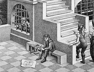 Escher, Belvedere, 1958(detalhe)