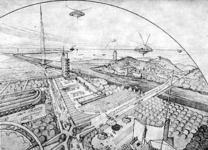 Broadacre City, arquiteto Frank Lloyd Wright