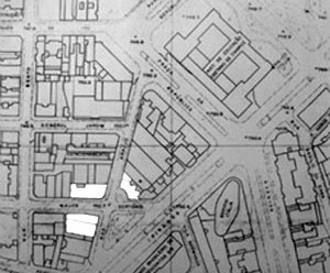 Gegran (1974); de baixo para cima, no sentido horário; os edifícios: Renata Sampaio Ferreira (1956), ABC (1949) e Jaçatuba (1942)