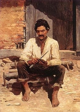Estudo para "Caipira picando fumo", de Almeida Júnior