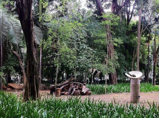 Vegetação e área permeável na Praça Buenos Aires, São Paulo<br />Foto Abilio Guerra 