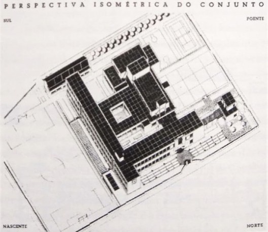 Liceu Nacional Fialho de Almeida, perspectiva, concurso, arquiteto Luís Cristino da Silva, Beja, 1930<br />Imagem divulgação  [MONIZ, Gonçalo Canto. Arquitectura e instrução]