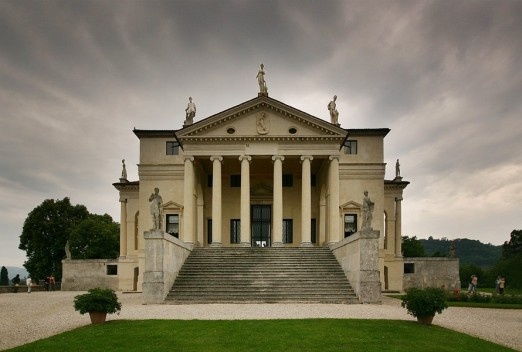Front view of Villa Rotonda<br />Foto Stefan Bauer  [Wikimedia Commons]