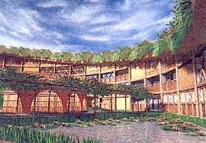 Centro de Paisagismo, TFG, Curso de Arquitetura da UFRN, 2001. Aluna Maria Cândida Carvalho; Orientadora Gleice Elali