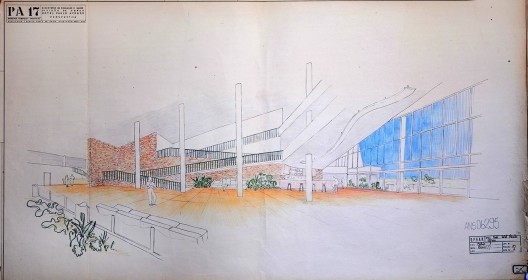 Desenho de Diógenes Rebouças para o hall do Hotel Paulo Afonso [Arquivo Central do Iphan, Rio de Janeiro]
