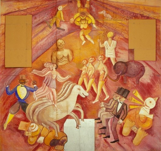 Lasar Segall, O circo, decoração original do baile “Carnaval da cidade de SPAM”, 1933<br />Imagem divulgação  [Acervo do Museu Lasar Segall – Ibram/MinC]