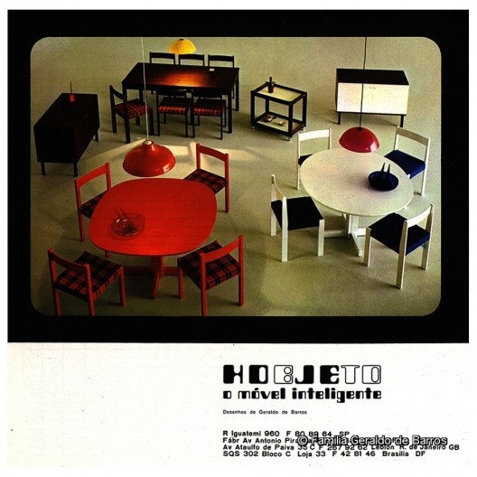 Anúncio para revistas da Hobjeto com o segundo logotipo da empresa, Geraldo de Barros, s.d.<br />Acervo Geraldo de Barros  [© Fabiana e Lenora de Barros]