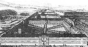 Allgemeines Krankenhaus, Viena (1834) [THOMPSON, J. D. & GOLDIN, G.. The hospital: a social and architectural history. New Haven:]