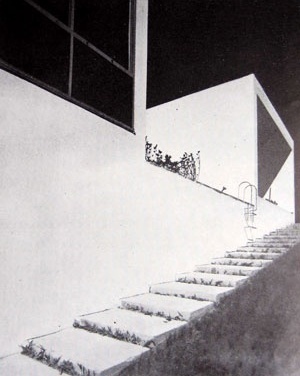 Casa de Vidro, lateral