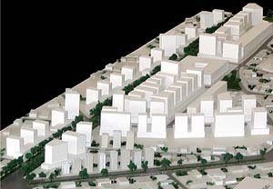 Operação Urbana Vila Sônia. Plano-Referência de Intervenção e Ordenação Urbanística. Pólo Vital Brasil: maquete do conjunto